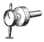 Рисунок 58 – Пример «ручной» записи механических колебаний (а), общий вид ручного виброметра с использованием индикатора перемещения часового типа (б)