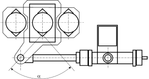 Кинематическая схема привода механизма поворота свода